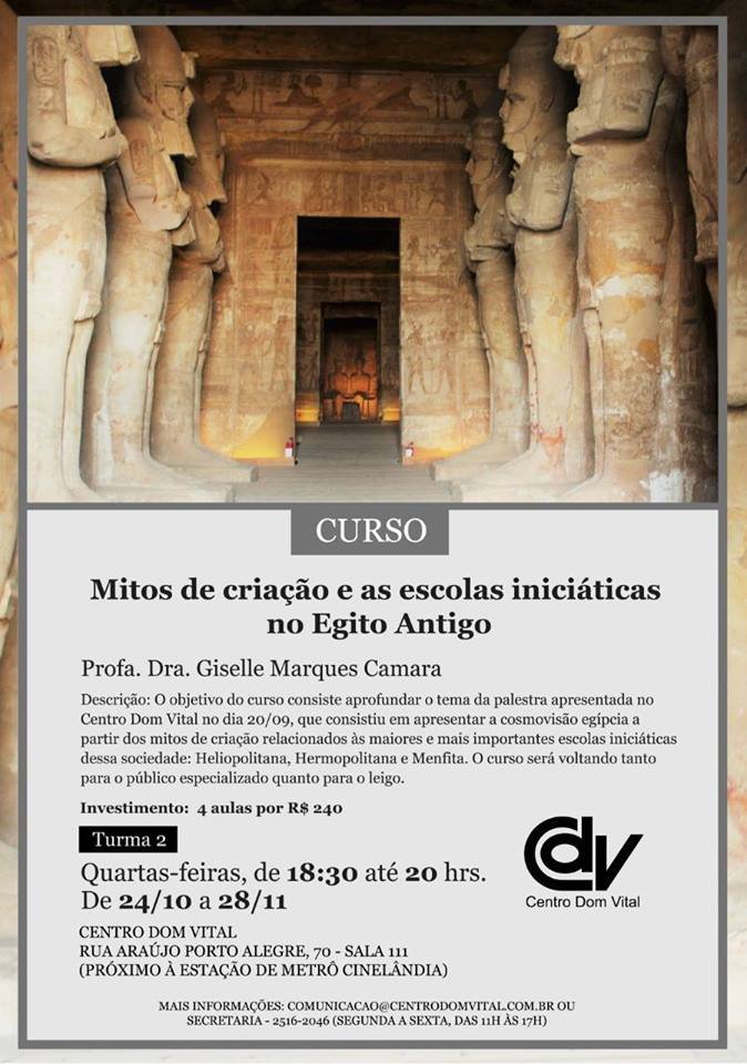 Curso "Mitos de criação e as escolas iniciáticas no Egito Antigo"