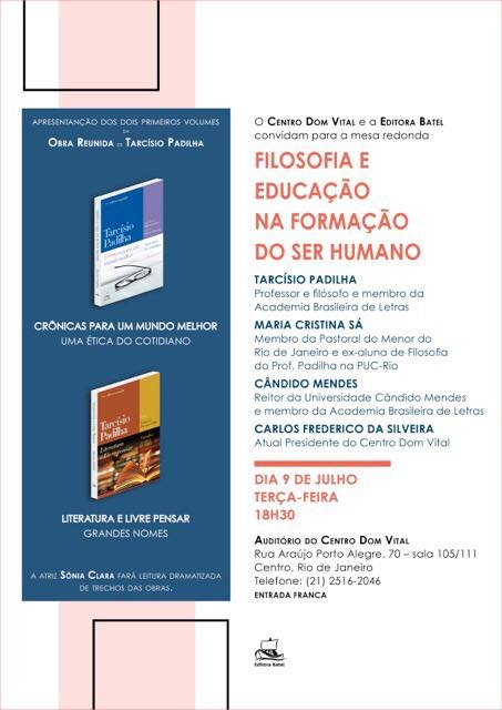 Mesa redonda "Filosofia e Educação na formação do Ser Humano"