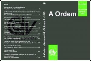Capa da revista A Ordem nº 99 vol 2