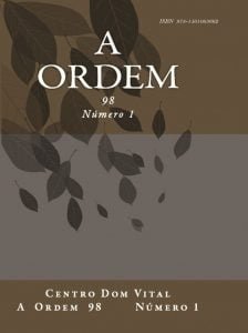 Capa da revista A Ordem vol 98 nº 1, publicada pelo Centro Dom Vital em setembro de 2014